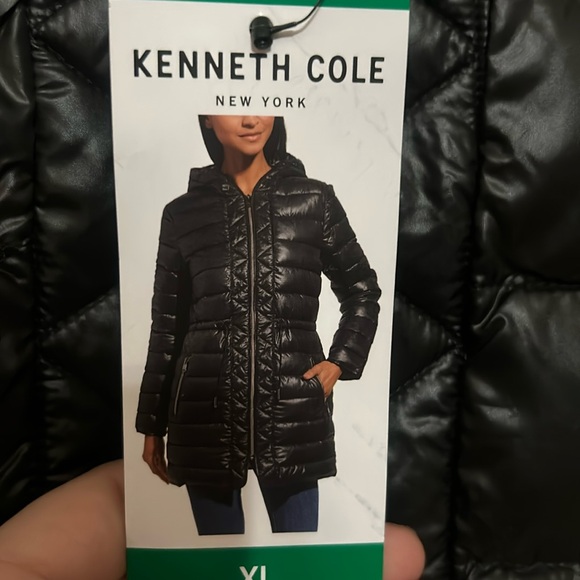 Kenneth Cole New York Full Zip Puffer Jacket with Hood Black Size XL - Picture 4 of 16